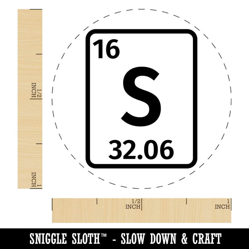 Sulfur Periodic Table of Elements Science Chemistry Rubber Stamp for Stamping Crafting Planners