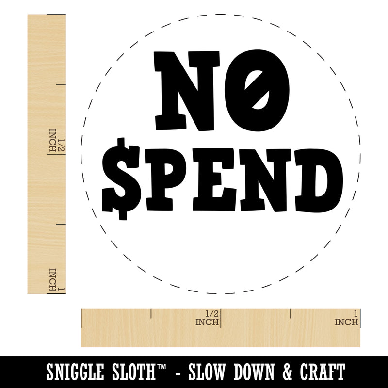 No Spend Money Spending Fun Text Rubber Stamp for Stamping Crafting Planners