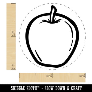 Juicy Apple Fruit Summer Harvest Teacher Rubber Stamp for Stamping Crafting Planners