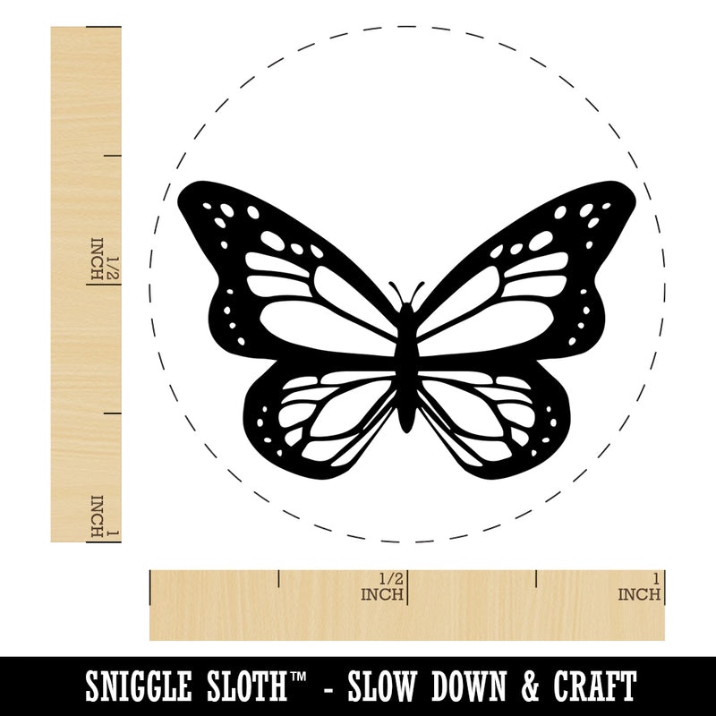 Pretty Monarch Butterfly Rubber Stamp for Stamping Crafting Planners