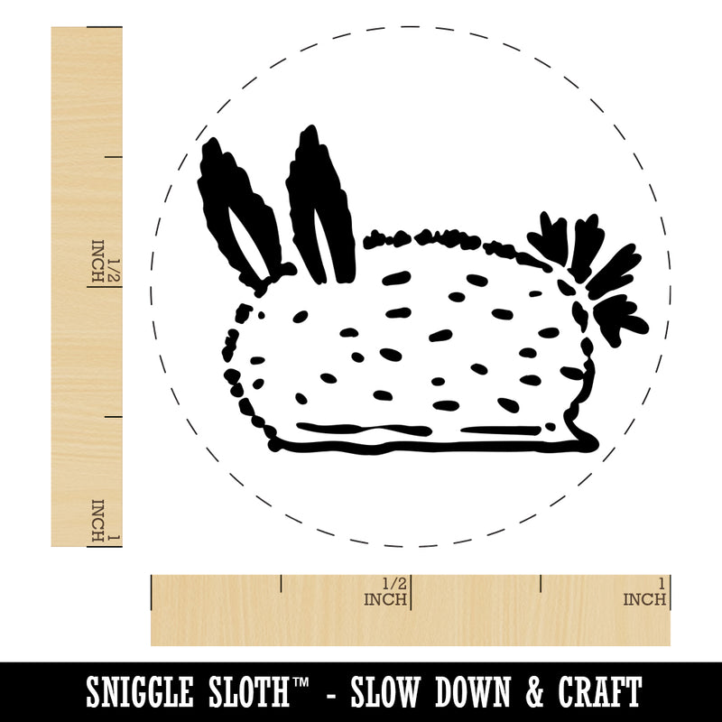 Sea Bunny Nudibranch Rubber Stamp for Stamping Crafting Planners