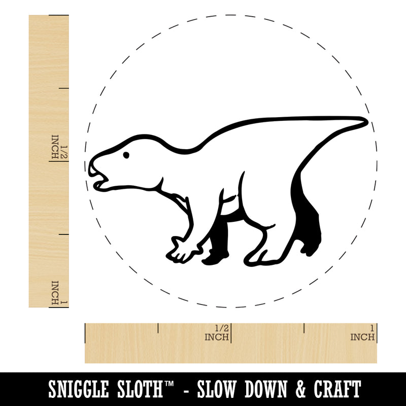 Alert Iguanodon Jurassic Dinosaur Rubber Stamp for Stamping Crafting Planners