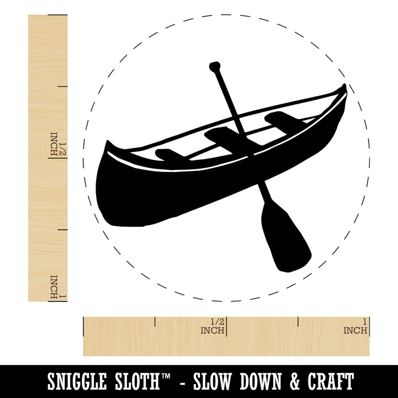 Canoe Water Boat with Paddle Rubber Stamp for Stamping Crafting Planners