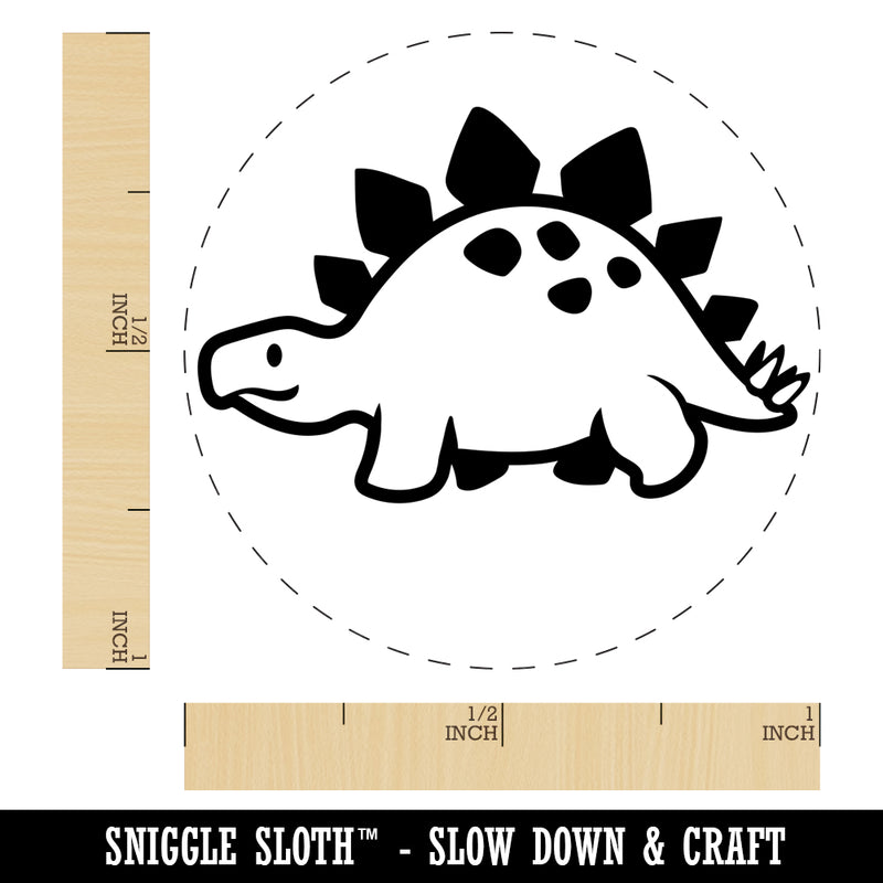 Cute Dinosaur Spiked Stegosaurus Rubber Stamp for Stamping Crafting Planners