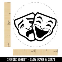 Drama Tragedy Comedy Masks Theater Rubber Stamp for Stamping Crafting Planners