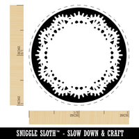 Fancy Cute Lace Doily Rubber Stamp for Stamping Crafting Planners