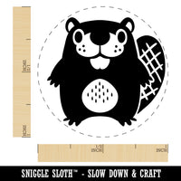 Kawaii Cute Beaver Buddy Rubber Stamp for Stamping Crafting Planners