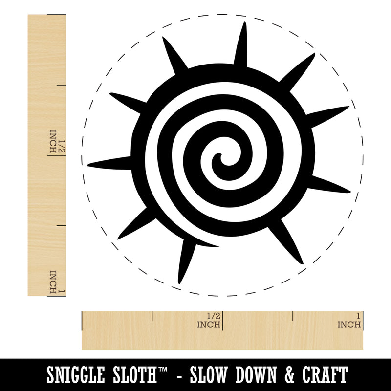 Southwest Native American Swirl Sun Rubber Stamp for Stamping Crafting Planners