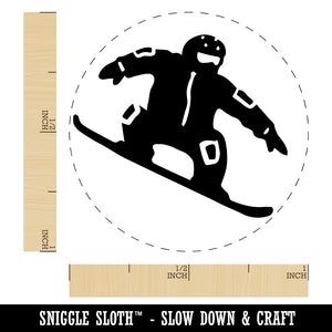 Snowboarder Jumping Extreme Winter Sports Rubber Stamp for Stamping Crafting Planners