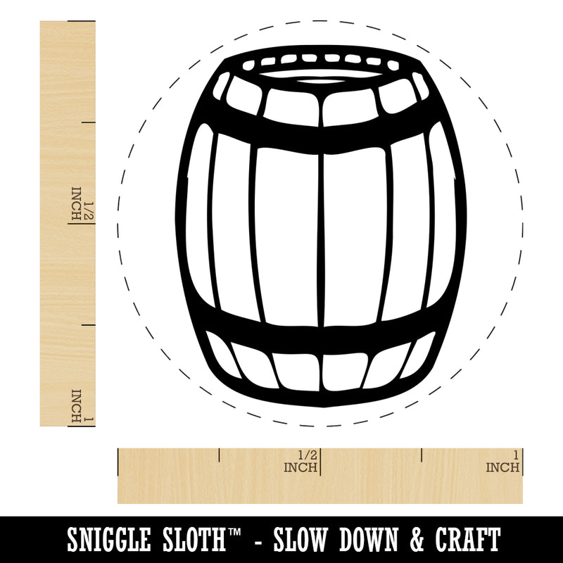 Wooden Barrel Wine Cask Storage Rubber Stamp for Stamping Crafting Planners