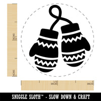 Cozy Winter Mittens Rubber Stamp for Stamping Crafting Planners