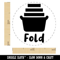 Laundry Basket Fold Rubber Stamp for Stamping Crafting Planners