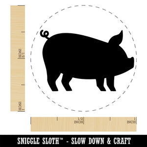 Pig Sideview Farm Animal Rubber Stamp for Stamping Crafting Planners