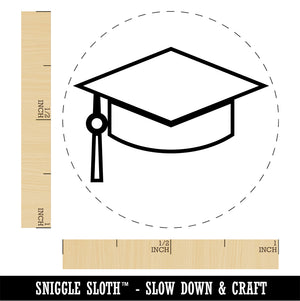 Graduation Cap Hat Rubber Stamp for Stamping Crafting Planners