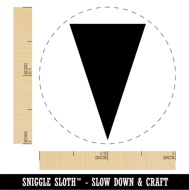 Solid Pennant Triangle Flag Rubber Stamp for Stamping Crafting Planners