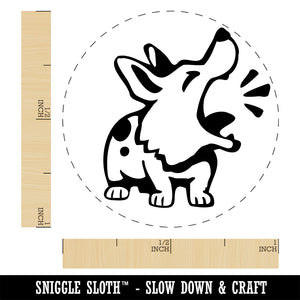 Barking Spotted Dog Corgi Rubber Stamp for Stamping Crafting Planners