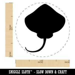 Stingray Skate Fish Silhouette Rubber Stamp for Stamping Crafting Planners