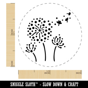 Dandelion Seeds Blowing Away Rubber Stamp for Stamping Crafting Planners