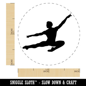 Male Ballet Dancer Jumping Man Boy Rubber Stamp for Stamping Crafting Planners