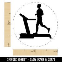 Man Running on Treadmill Cardio Workout Gym Rubber Stamp for Stamping Crafting Planners