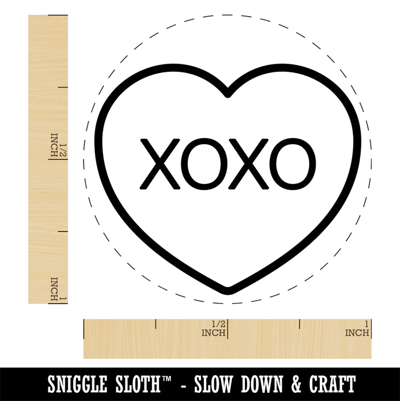 XOXO Conversation Heart Rubber Stamp for Stamping Crafting Planners