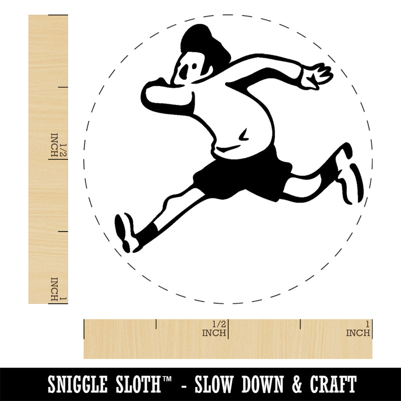 Cartoon Running Man Exercise Rubber Stamp for Stamping Crafting Planners