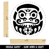 Japanese Daruma Doll Zen Buddhism Bodhidharma Rubber Stamp for Stamping Crafting Planners