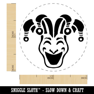Jester Clown Joker Face Mardi Gras Rubber Stamp for Stamping Crafting Planners