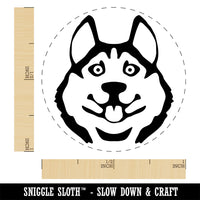 Siberian Husky Dog Face Rubber Stamp for Stamping Crafting Planners