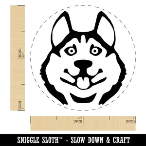 Siberian Husky Dog Face Rubber Stamp for Stamping Crafting Planners