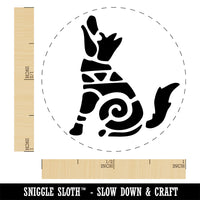 Southwestern Style Tribal Coyote Wolf Dog Rubber Stamp for Stamping Crafting Planners