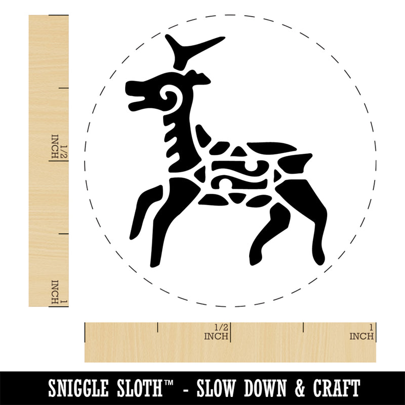 Southwestern Style Tribal Deer Antelope Rubber Stamp for Stamping Crafting Planners