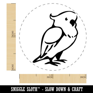 Standing Cockatoo Parrot Bird Rubber Stamp for Stamping Crafting Planners