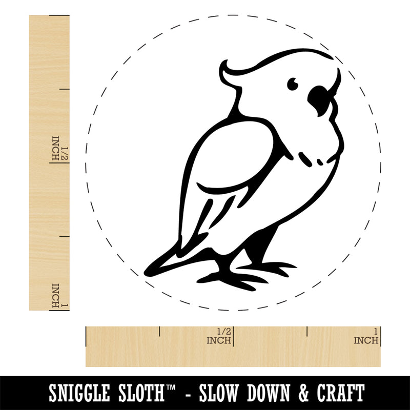 Standing Cockatoo Parrot Bird Rubber Stamp for Stamping Crafting Planners