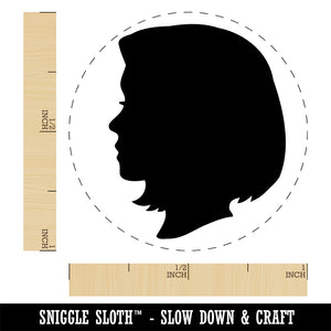 Woman Head Silhouette Rubber Stamp for Stamping Crafting Planners