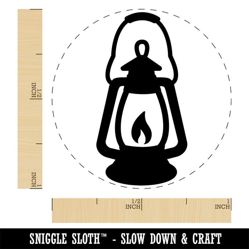 Camping Lantern Rubber Stamp for Stamping Crafting Planners