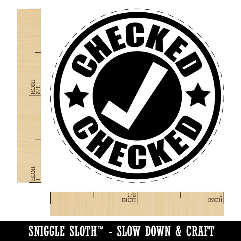 Checked Check Mark Teacher School Rubber Stamp for Stamping Crafting Planners