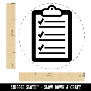 Clipboard Office List Checks Rubber Stamp for Stamping Crafting Planners