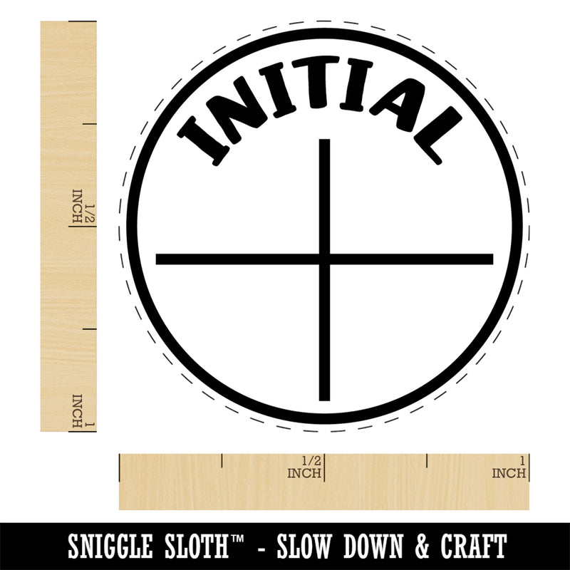 Initial Circle Teacher School Office Rubber Stamp for Stamping Crafting Planners