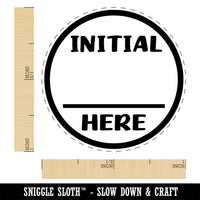 Initial Here Teacher School Office Rubber Stamp for Stamping Crafting Planners