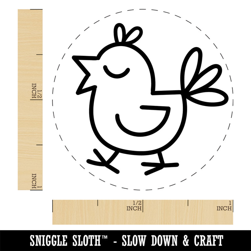 Carefree Bird Chirping Rubber Stamp for Stamping Crafting Planners