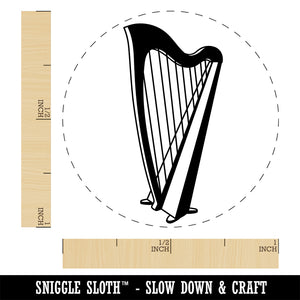 Harp String Instrument Rubber Stamp for Stamping Crafting Planners