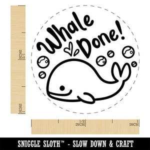 Whale Well Done Teacher Student School Rubber Stamp for Stamping Crafting Planners