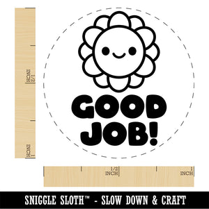 Good Job Happy Flower Teacher Student Rubber Stamp for Stamping Crafting Planners