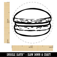 Macaron Cookie Sketch Rubber Stamp for Stamping Crafting Planners