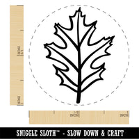 Red Oak Leaf Rubber Stamp for Stamping Crafting Planners