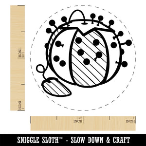 Tomato Pin Cushion with Strawberry Sewing Rubber Stamp for Stamping Crafting Planners