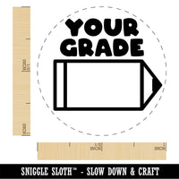 Your Grade Blank Pencil Teacher Student Rubber Stamp for Stamping Crafting Planners