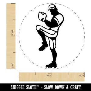 Baseball Softball Pitcher Winding Up Rubber Stamp for Stamping Crafting Planners