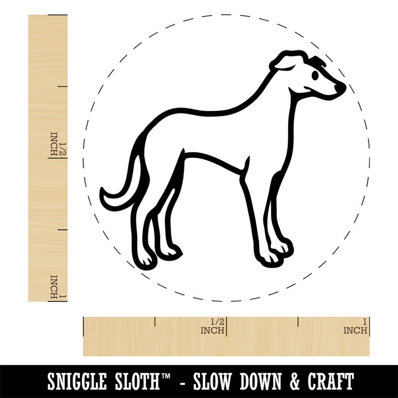 Speedy Lanky Greyhound Dog Rubber Stamp for Stamping Crafting Planners